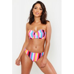 Striped Rainbow Bikini Bottoms