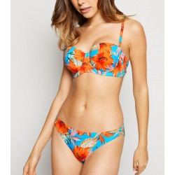 Tropical Floral Bikini Top