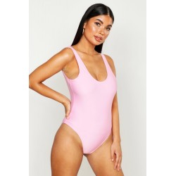 Petite Pink Scoop Swimsuit